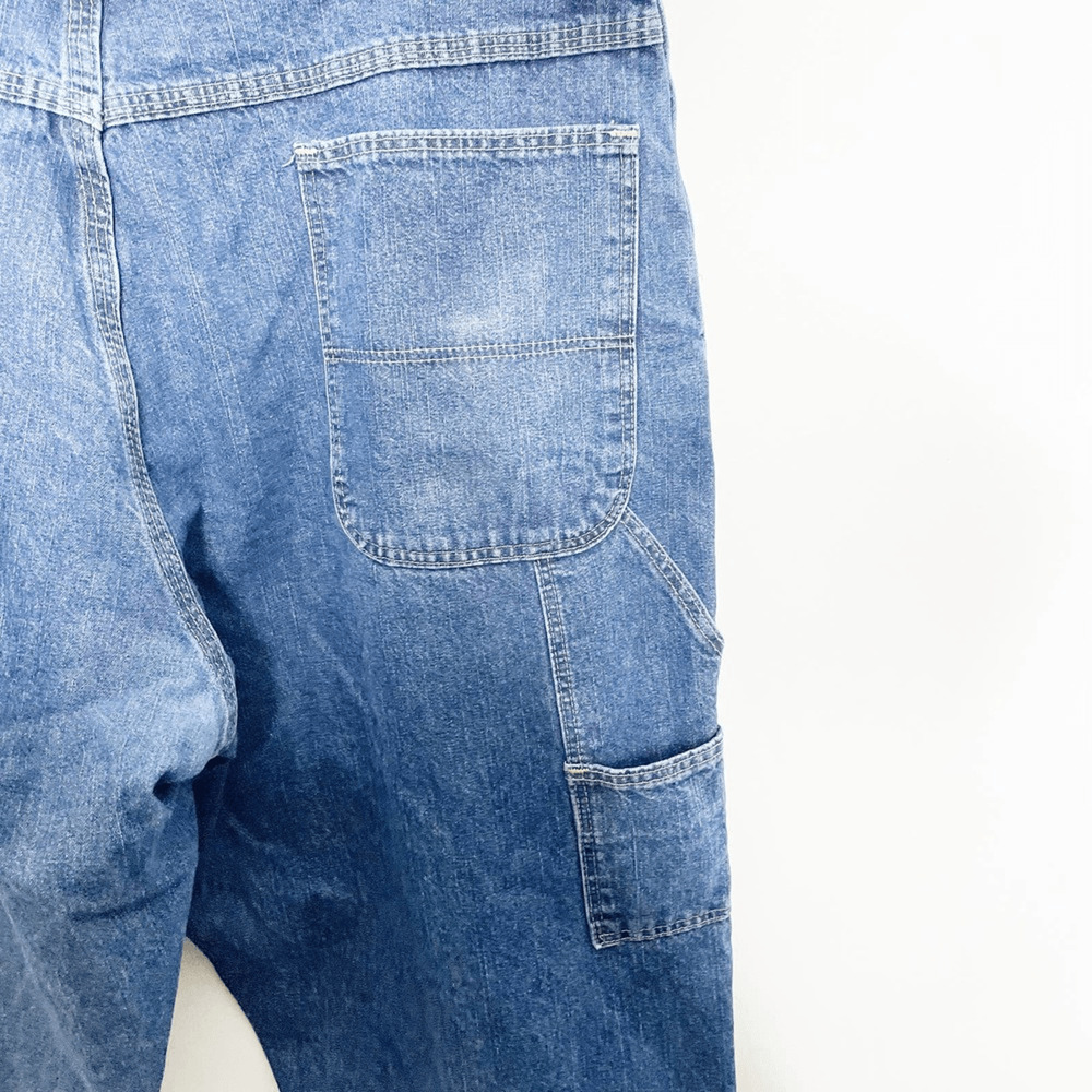 Vintage Y2K 90s Wrangler Denim Carpenter Jeans USA dark wash wide leg 37 x 27 - Picture 7 of 9